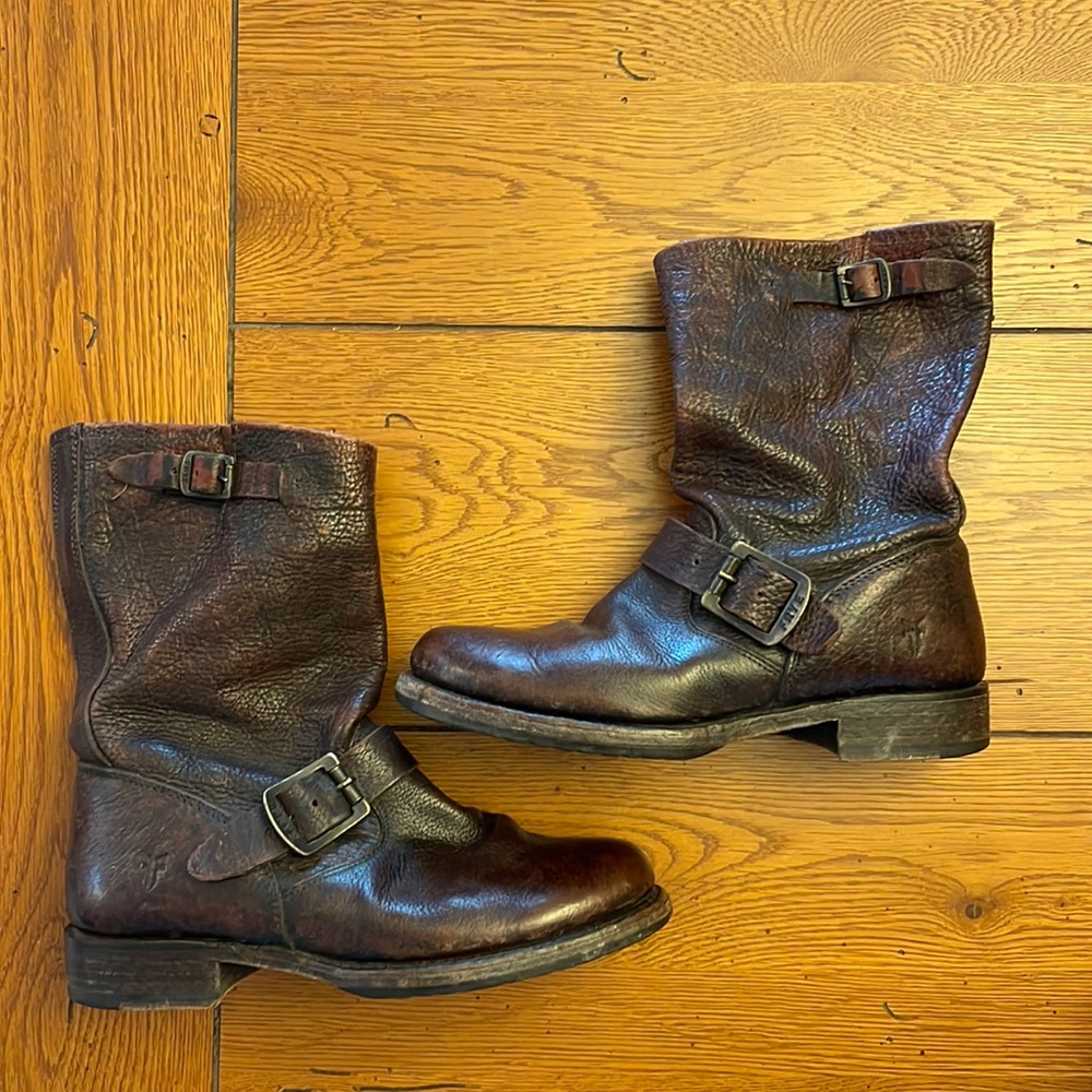 Frye Veronica Brown Leather Boots
